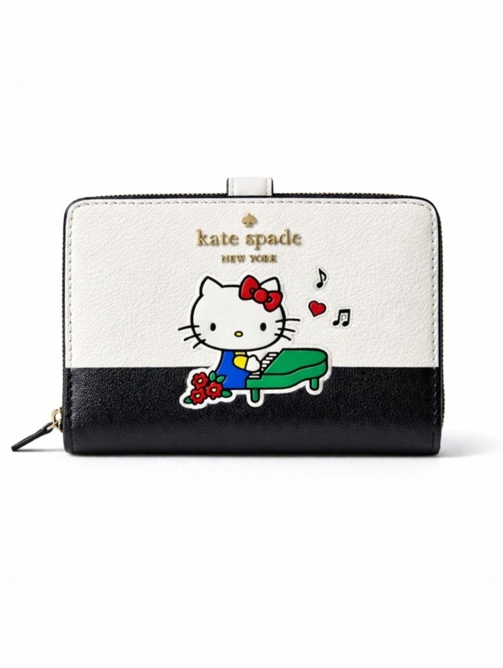 Kate Spade x Hello Kitty Wallet Rare Piano Bifold NWT KK222 Gift Collectible